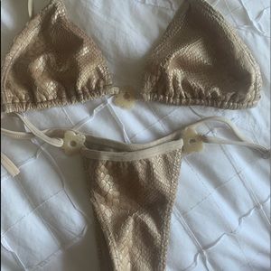 Colombian bikini snake skin imitation. NWOT